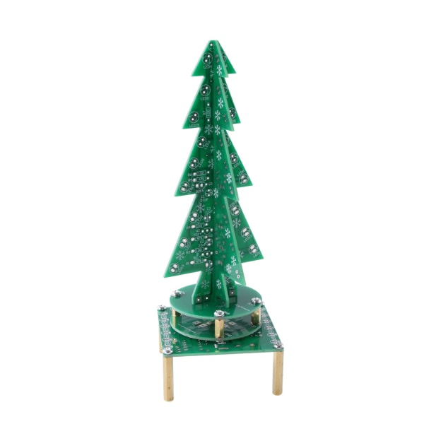 Elektronisk juletre fargerik LED automatisk roterende musikk tre montering sett DIY undervisningssett