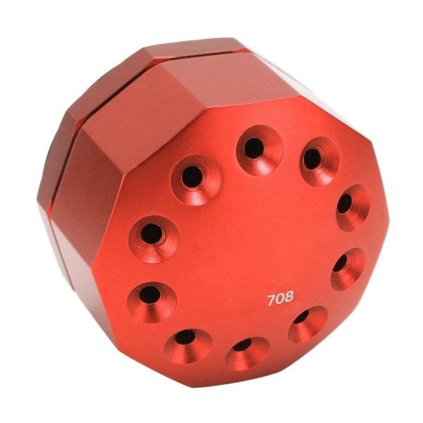KGX 708 360 graders roterende skruetrækker opbevaringsboks 10 huller Letvægts roterende skruetrækkerholder til mejselnål Rød