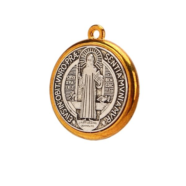 Saint Benedict Medal Rustproof Metal St. Benedict Medal Anheng Herre Gutter Religiøs gave Katolske medaljer