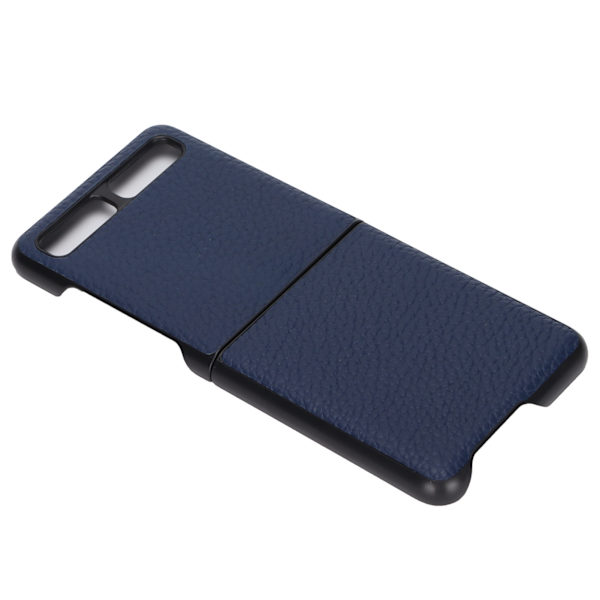 Läderfodral för Samsung Galaxy Z Flip, skyddande skal, anti-scratch, blå, typ 1