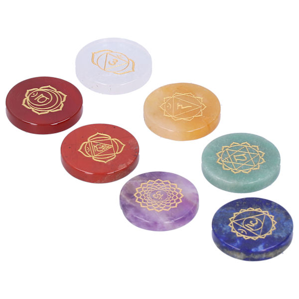 7 Chakra MultiStone Pyramid Färgglad sten Naturliga ädelstenar Dekoration Ornament