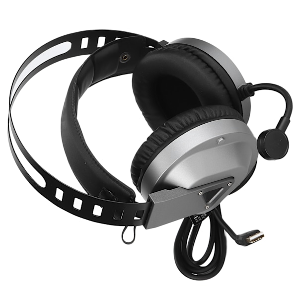 TAIDU-pelikuulokkeet 7.1 Surround Sound -kuulokkeet mikrofonilla, korvatyynyt, LED-valo PC-kannettavalle