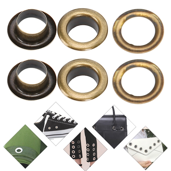 100 stk. 8 mm hule nitter bronze sko hul nitte håndlavet læder gennem øje til sko