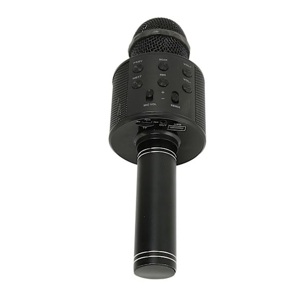 Kannettava langaton Bluetooth mikrofoni 4 in 1 monitoiminen melua vaimentava karaokemikro kotiin KTV Party Car Black