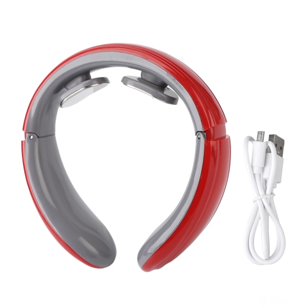 Elektrisk pulshalsmassasjeapparat med varme 6 moduser 9 gir USB oppladbart cervical ryggradsmassasjeapparat for å forbedre smerte