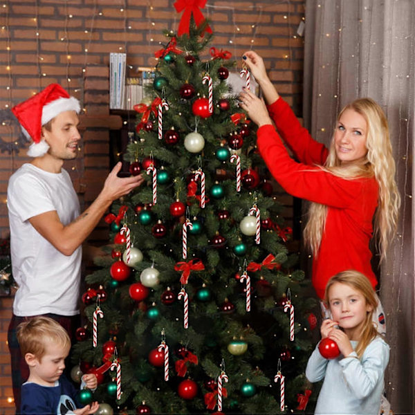 6 st Julglitter Godis Käpp Plast Godis Käpp Julgransdekorationer för Jul Nyår Party Tillbehör