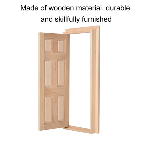 1:12 Dukkehus Mini Trædør til Dukker DIY Dukkehus Møbler Tilbehør