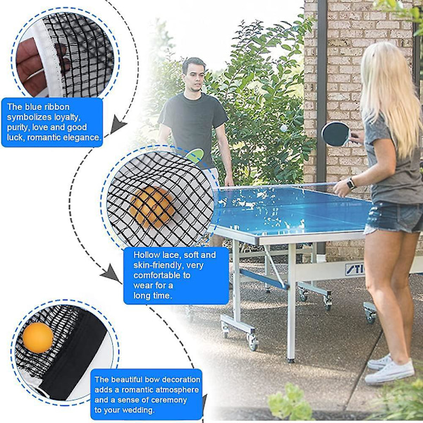 Udtrækkeligt bordtennisnet - Justerbart og bærbart pingpongnet - 2 stk., 180 * 15 cm (sort)