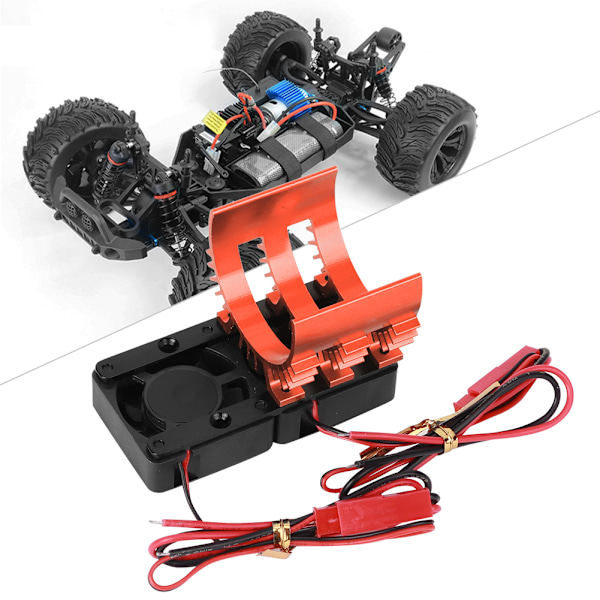 SURPASSHOBBY 540 kaksoismoottorin jäähdytystuuletin 60 x 30 x 40 mm 1/10-mittakaavaiseen sähköiseen RC-autoon (oranssi)