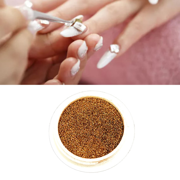 Spegelspegelseffekt nagelpulver Galvanisering metalliskt spegelpigmentpulver för nagelkonstdekoration MJ 02