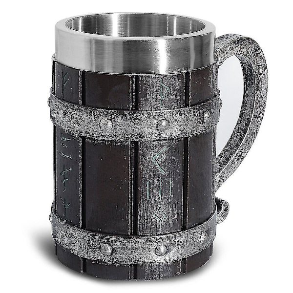 Viking rustfrit stål kraniet øl krus tankard Halloween gave bar drikkevarer