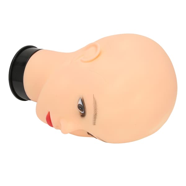 Skaldet Mannequin Hoved Makeup Træning Øvelse Hat Paryk Display Mannequin Hoved (Sort Base) med Makeup