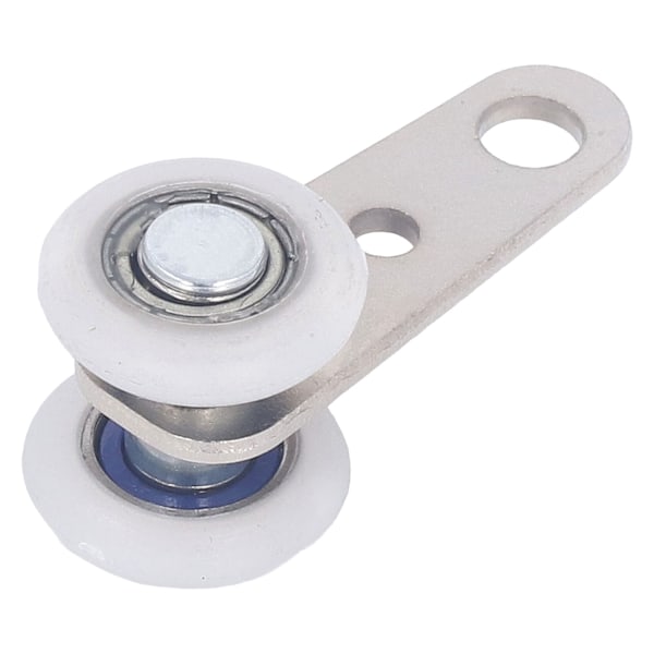10 stk remskive i rustfritt stål og nylon med 2 nylonhjul 19 mm diameter 44 mm lengde for skyvedør