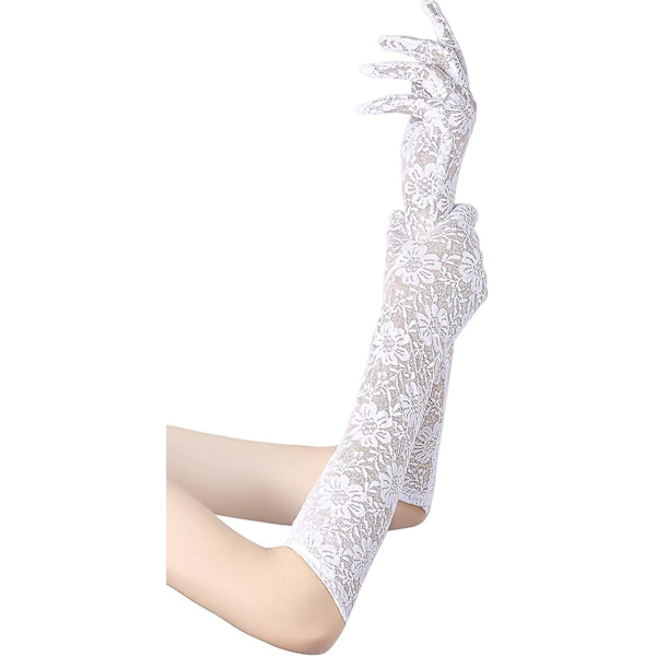 Elegante blonde brudehandsker - korte opera bryllupshandsker til kvinder - Perfekt til aften, bryllup og forlovelse - One Size