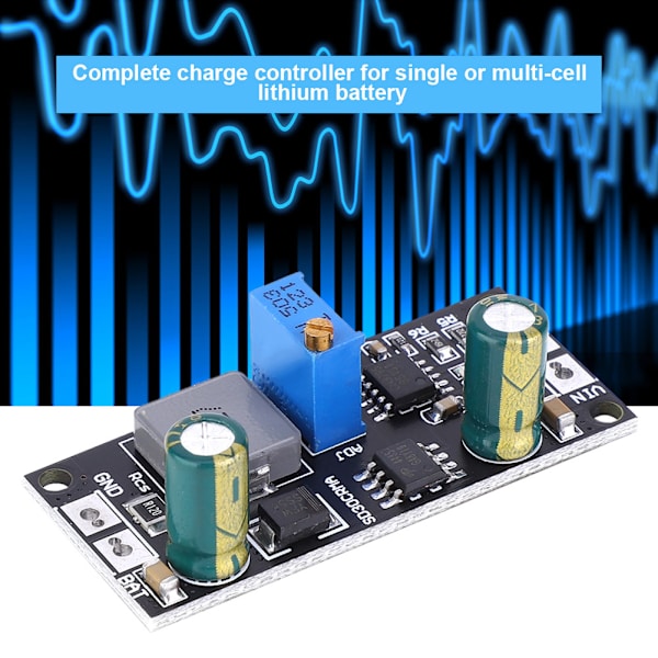 1A 12V MPPT Solcellepanelkontroller Li Ion LiFePO4 Litiumbatteriladermodul