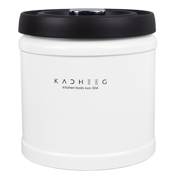 Te- og kaffekrukke i rustfrit stål, lufttæt kaffekrukke til formalet kaffe, bønner, mel, korn, sukker, 1600 ml kapacitet