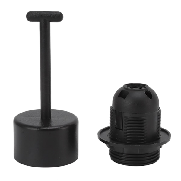 10 stk. E27 lysbase fatning kobberkerne høj temperatur modstand E27 lysholder base med lampe ærme til DIY sort