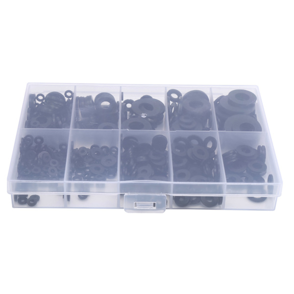 500 stk Nylonskiver Sort pakningssæt Industrielle forsyninger M2 M2.5 M3 M4 M5 M6 M8 M10