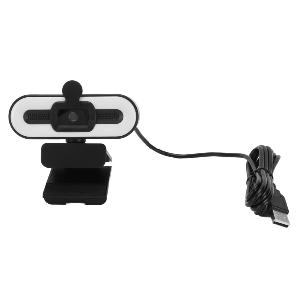 4K HD Webcam Plug and Play USB-computerkamera med objektivdæksel til videooptagelse til konferenceopkald