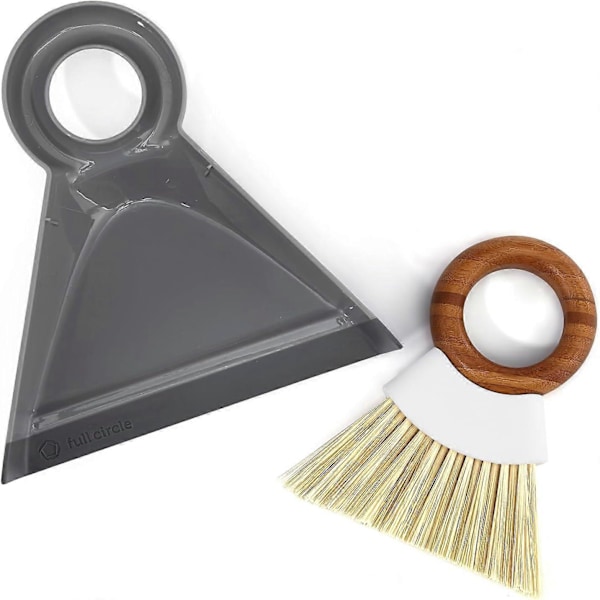 Komplett rund borstsats, mini sopskyffel
