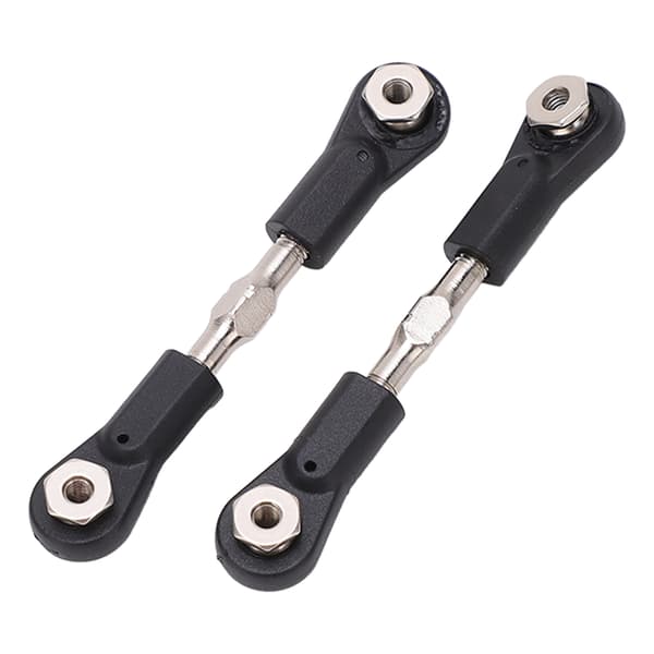2 stk. RC Servo Link Styrestang 8020 Sort Styretøj til ZD Racing 1/7 DBX07 EX 07