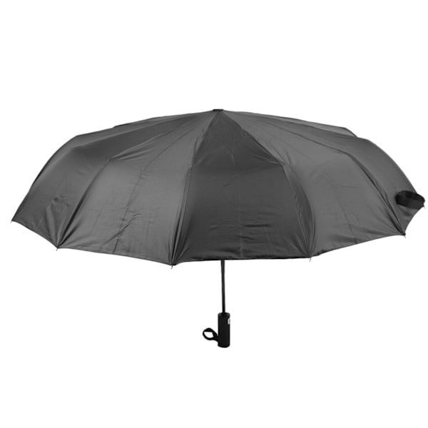 Sol og regn paraply 24 ribber sol blokering UV beskyttelse sammenklappelig automatisk paraply til daglig rejse sort