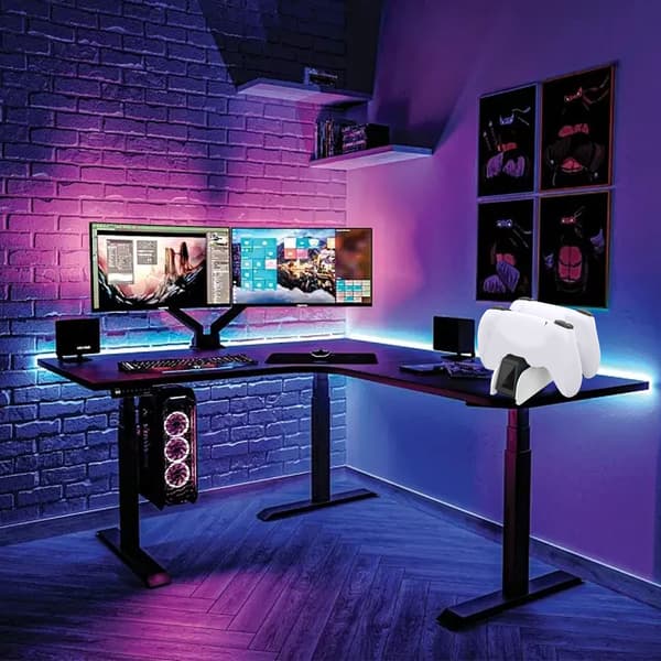 Controller-ladestation Smart Effektiv Hurtig Dobbelt Opladningsdock med LED-indikator til PS5 Sort Hvid