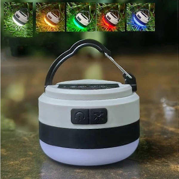1200mAh Ladattava LED-retkeilyvalaisin, useita värivaihtoehtoja, portaaton himmennys, magneettinen imukuppivalaisin kotiin, retkeilyyn, patikointiin