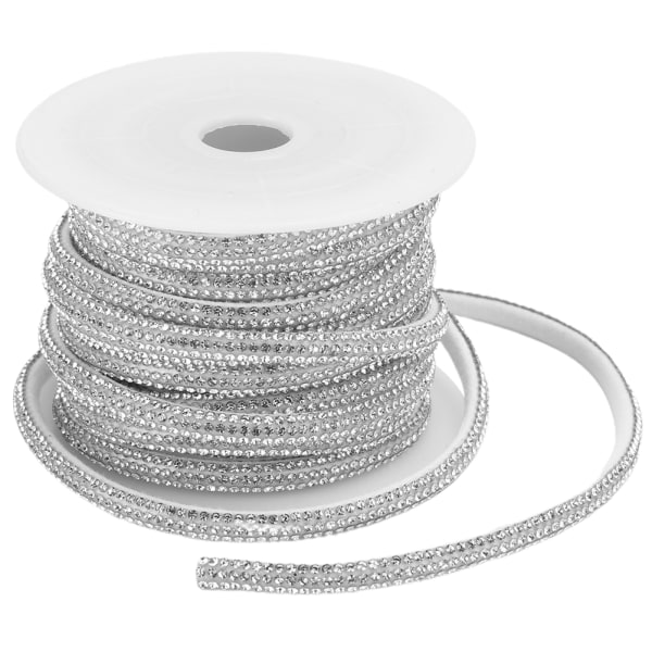 5 Yards Rhinestones Chain Crystal Rhinestones Ribbon DIY Tøj Dekoration Tilbehør Hvid