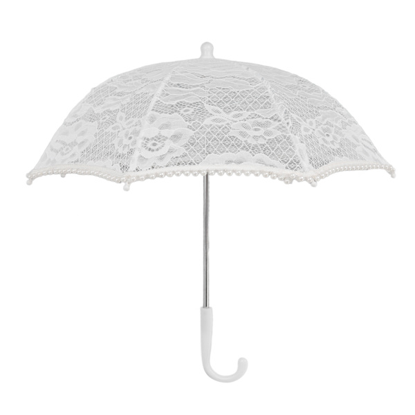 Hvid blonde paraply vintage bryllup brud blonde parasol børns foto kostume blonde paraply til fotografering rekvisitter 51322 F