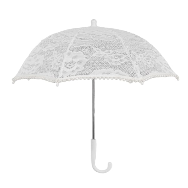 Vit spets paraply vintage bröllop brud spets parasoll barn foto kostym spets paraply för fotografering rekvisita 51322 F