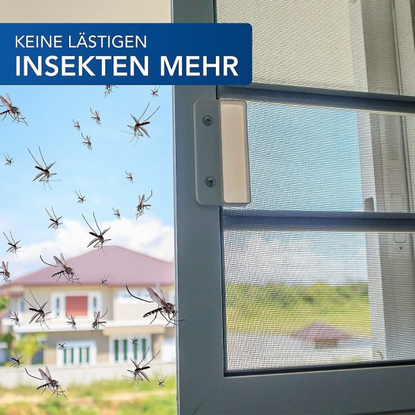 Insektsbestandig myggnett i glassfibergas - UV-beskyttelse, selges i metervare - 200 cm bredde, svart