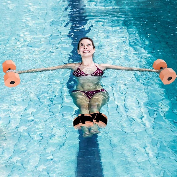 Vand Håndvægt Sæt til Pool Vægte, Skum Svømme Vand Manchetter (pink)