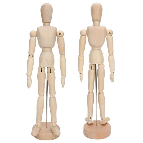 Træ menneskelig figur model Legetøj bevægelige lemmer Puppet Art Skitse Modeller Hjem Dekoration