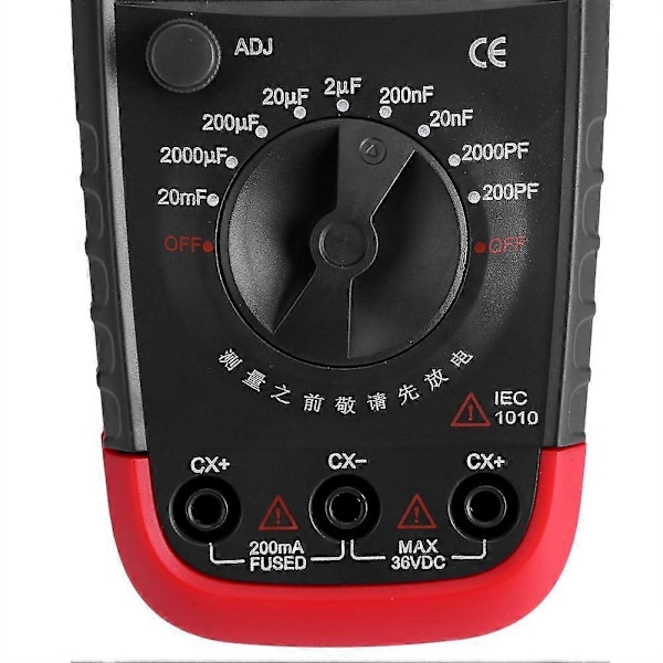 2025 Egnet Digital Kapasitansmåler Multimeter Profesjonell Kondensatortester 0.1pF - 20,000uF med LCD Bakgrunnsbelysning