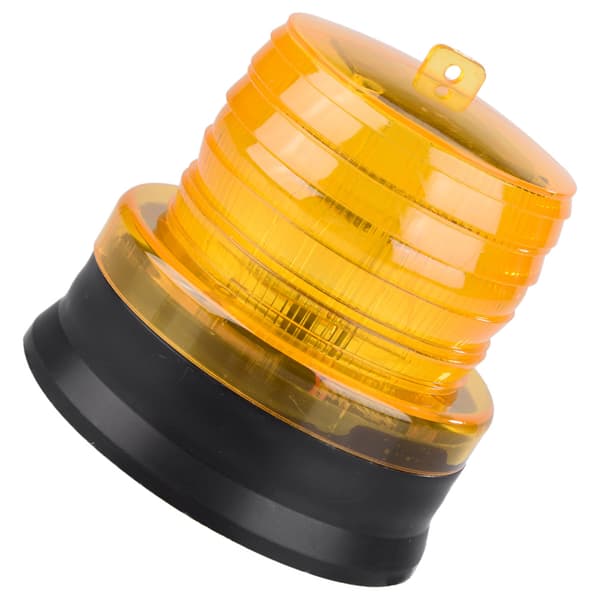 2V Solar Blinkende Strobe Beacon Nød-LED Advarselslys Bil Auto Lampe Gul