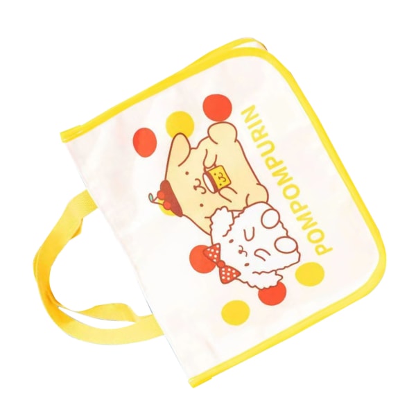 Bentoväska i canvas med handtag, bärbar söt hundmönstrad lunchlåda för skola, arbete, gul