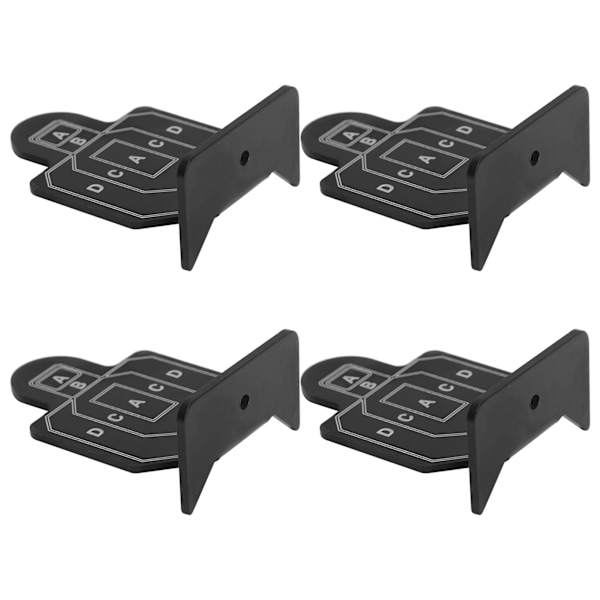 4 st skjutmål i aluminiumlegering, skjutbana, trianställ, inomhusunderhållning, typ B