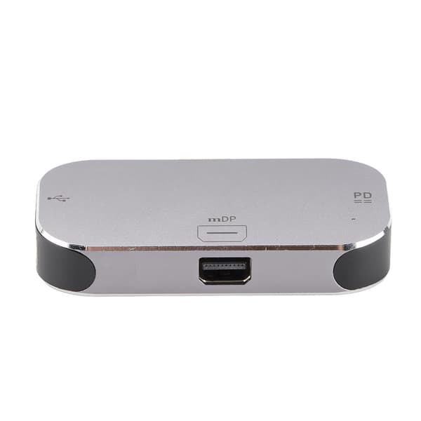 Dockningsstation 3 i 1 Typ C Hane till Mini DP USB A Typ C Hona USB C Docka för Windows för Android för OS X
