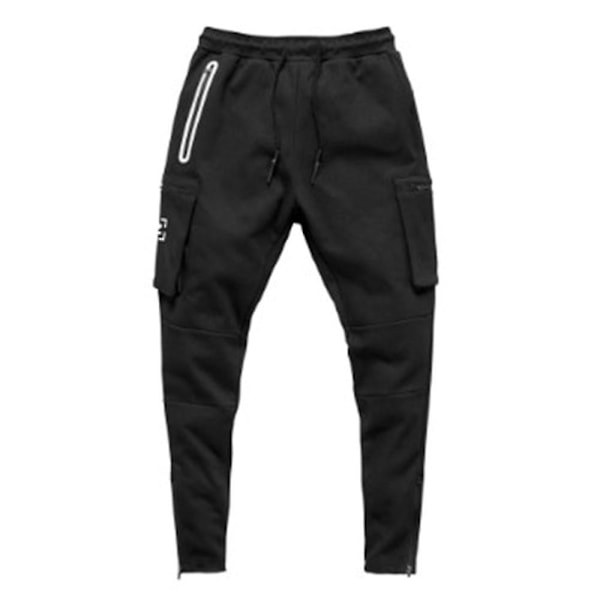 Fashionable Men's Camo Cargo Sweatpants for Running and Training XXXL black 1