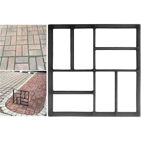 Form, Plastbeläggningsform, Återanvändbar Cementbetong, Stendesign, Plattläggaregång, Trädgårdsgång