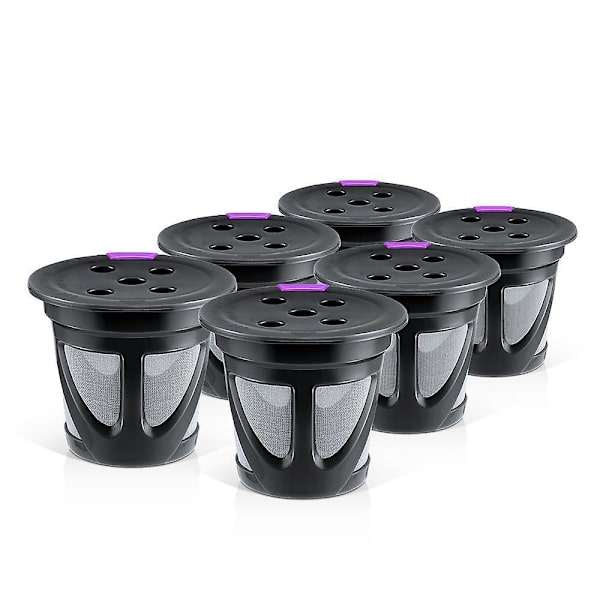 4-pack Återanvändbara K-Koppar för Multistream-Teknik Läcksäkra Rostfritt Stål Mikro-Nät Kaffe Pods