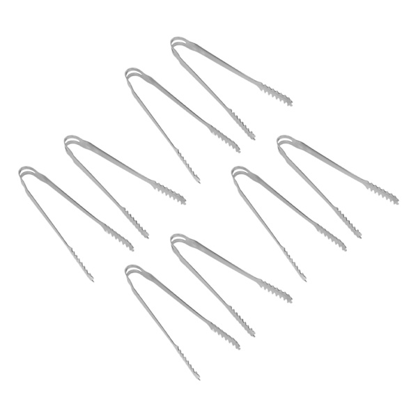 10 stk. istang i rustfrit stål, nemme at rengøre, stærkt greb, alsidige til fester, køkken, grill, BBQ, bar, 13 cm / 5,1 tommer