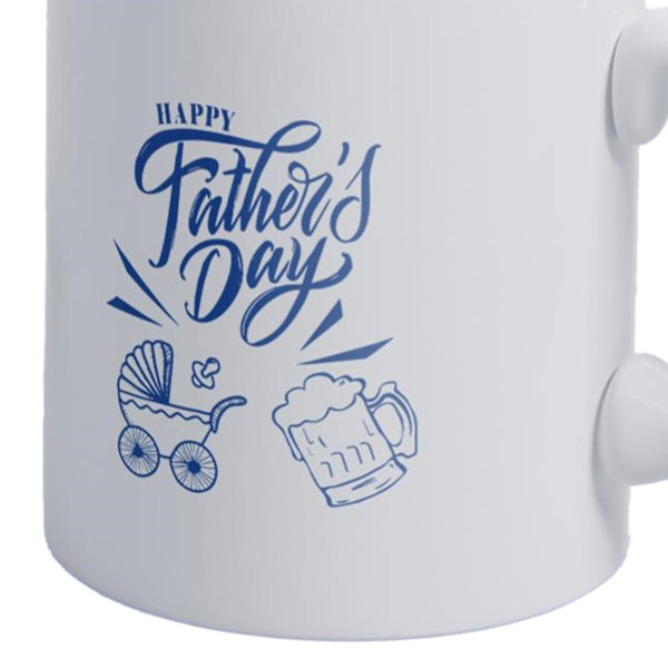 Keramisk krus Happy Fatherwis Day tema Keramikk Kaffe kopp for hjemmekontor Reise CCP351