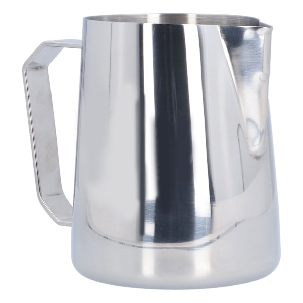 Melkeskummer i rustfritt stål 600 ml, dampet melkeskummer for melkeskummer Latte Art (600 ml (uten logo))
