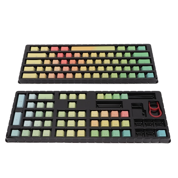 Keycaps PBT Translucent Sublimering Regnbue Gradient Mekanisk 108 Keycaps for 108/87/61 Key Keyboard Universal