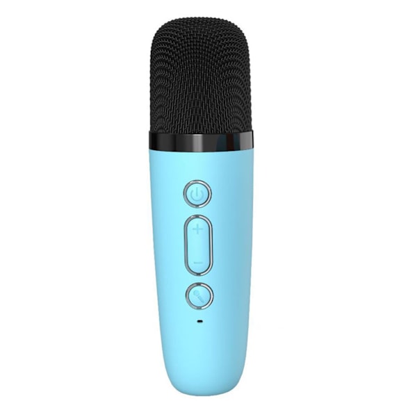 Mini Karaoke-maskin HiFi Surround Sound Bärbar Bluetooth-högtalare med mikrofon för hem utomhus himmelsblå