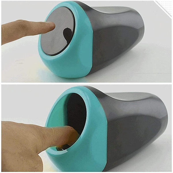 Mini-auton roskakori - Kompakti muovinen jäteastia auton sisätiloihin/toimistoon/kotiin (sininen, minikoko)