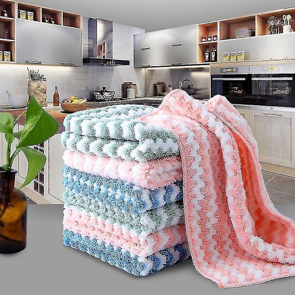 Mikrofiber Køkken Rengøringsklud Sæt - 10\" x 10\" - Ideel til Vask og Tørring af Opvask