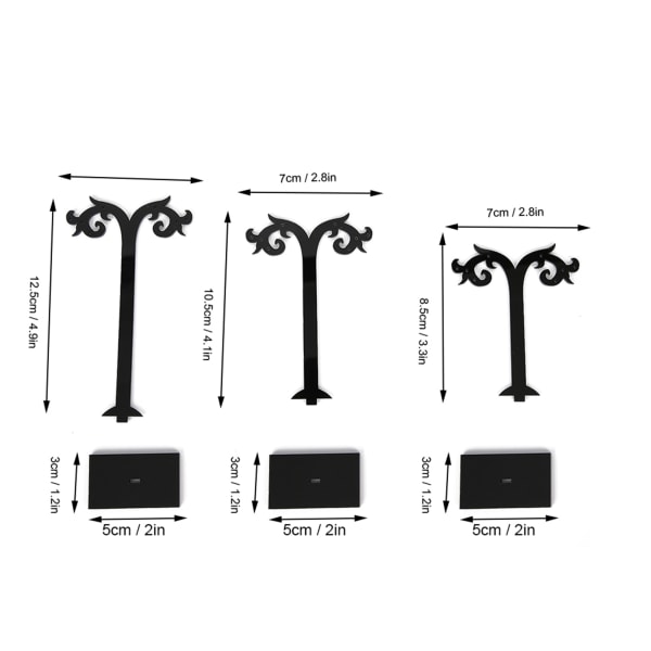 2 sarjaa tee-se-itse Asennus Akryyli Korvakorut Korut Esittelytelineen Järjestäjä Organizer